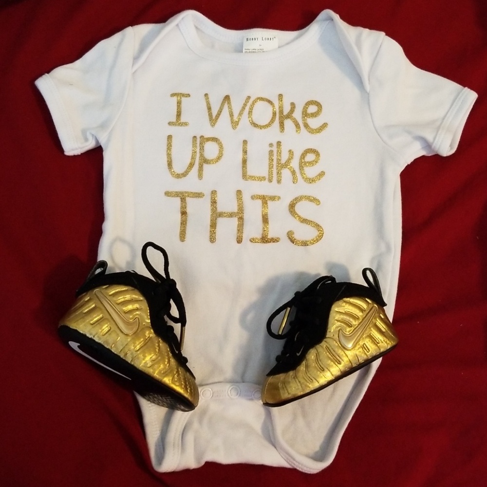 "I Woke Up Like This" onsie